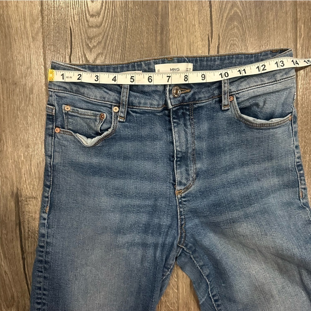 MNG by Mango Straight Leg Jeans Women's Size 6 High Waist Medium Wash Denim - Picture 11 of 15